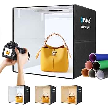 PULUZ 50cm撮影ボックス、ポータブル簡易スタジ商品撮影用 10段階の明る PULUZ 50cm撮影ボックス、ポータブル簡易スタジ商品撮影用 10